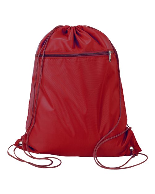 Q-Tees Polyester Drawstring Backpack Q135200