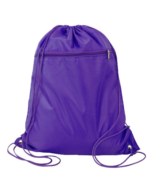 Q-Tees Polyester Drawstring Backpack Q135200