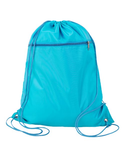 Q-Tees Polyester Drawstring Backpack Q135200