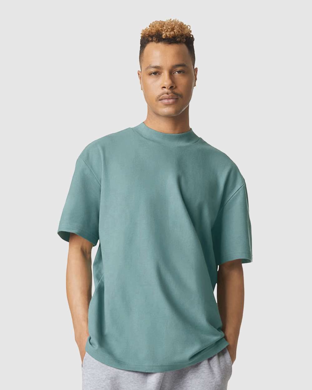 American Apparel Unisex Pique Mock Neck Tee 1PQ