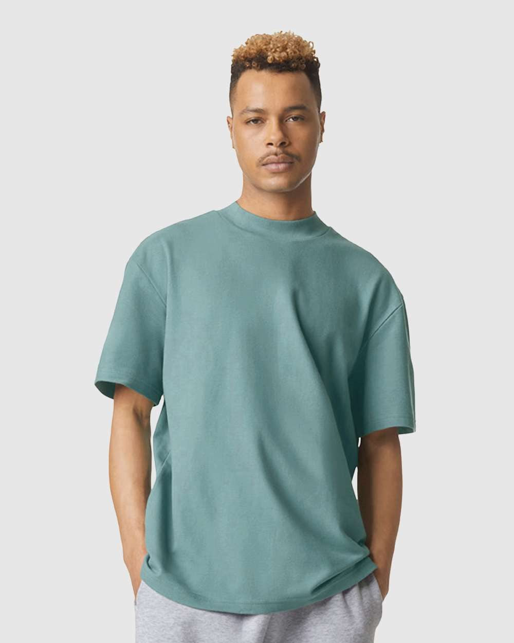 American Apparel Unisex Pique Mock Neck Tee 1PQ