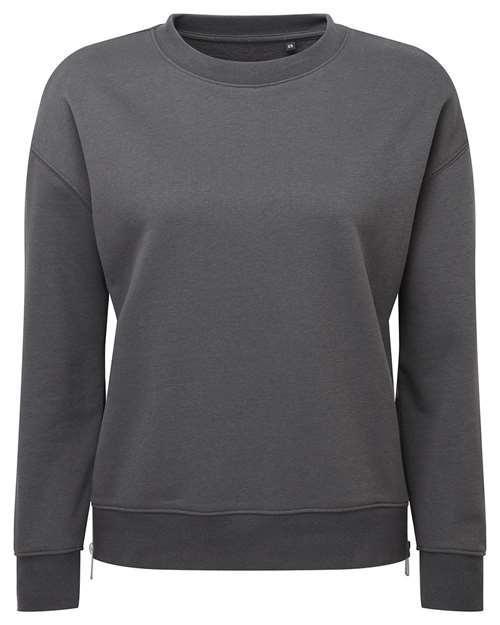 TriDri Women's Billie Side-Zip Crewneck Sweatshirt TD600