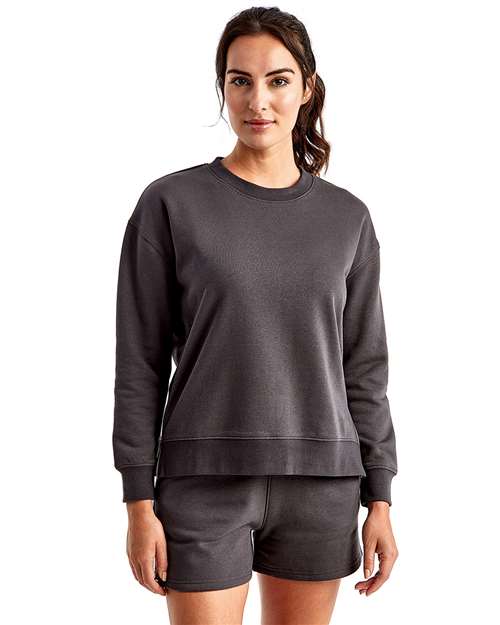 TriDri Women's Billie Side-Zip Crewneck Sweatshirt TD600