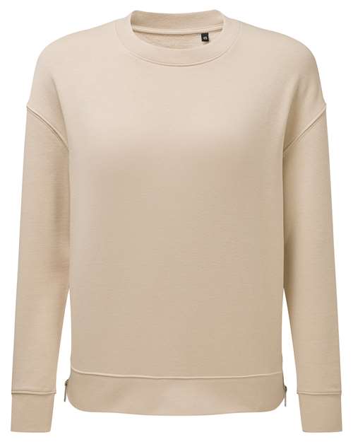 TriDri Women's Billie Side-Zip Crewneck Sweatshirt TD600