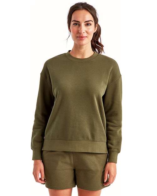 TriDri Women's Billie Side-Zip Crewneck Sweatshirt TD600