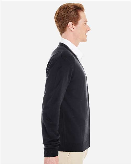Harriton Men's Pilbloc™ V-Neck Button Cardigan Sweater M425
