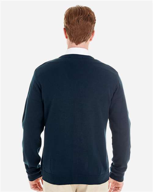 Harriton Men's Pilbloc™ V-Neck Button Cardigan Sweater M425