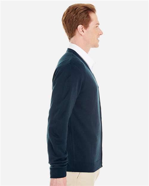 Harriton Men's Pilbloc™ V-Neck Button Cardigan Sweater M425