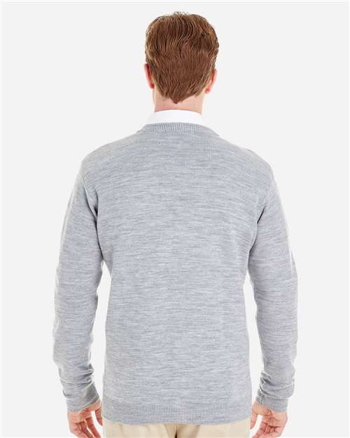 Harriton Men's Pilbloc™ V-Neck Button Cardigan Sweater M425