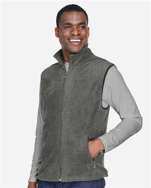 Harriton Unisex Fleece Full-Zip Vest M985