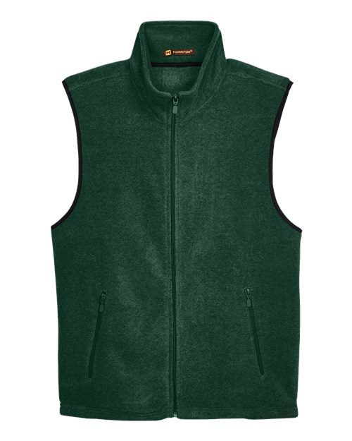 Harriton Unisex Fleece Full-Zip Vest M985