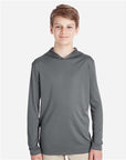 Team 365 Youth Zone Performance Hooded Long Sleeve T-Shirt TT41Y