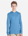 Team 365 Youth Zone Performance Hooded Long Sleeve T-Shirt TT41Y