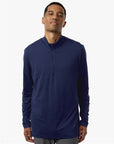 Adidas Men's Textured Stripe Quarter-Zip Pullover A708