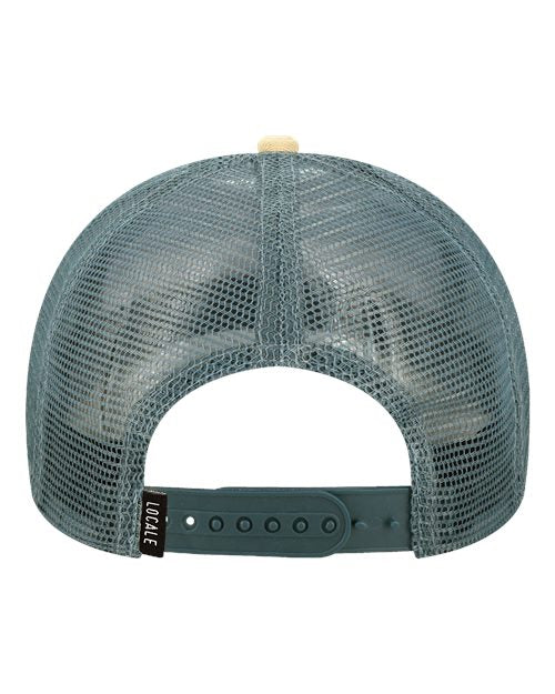LOCALE Printed Five-Panel Trucker Cap 5PTKR