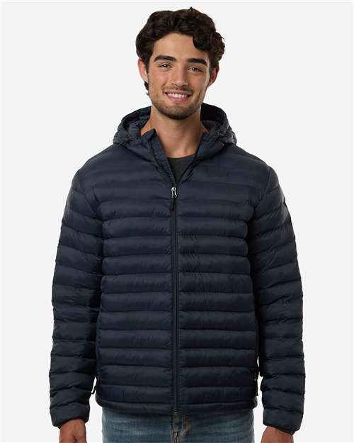 Weatherproof Men's Lightweight Poly-filled Hooded Puffer Jacket 26715