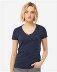 Tultex Women's Fine Jersey V-Neck T-Shirt 214