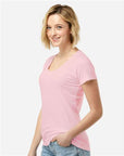 Tultex Women's Fine Jersey V-Neck T-Shirt 214
