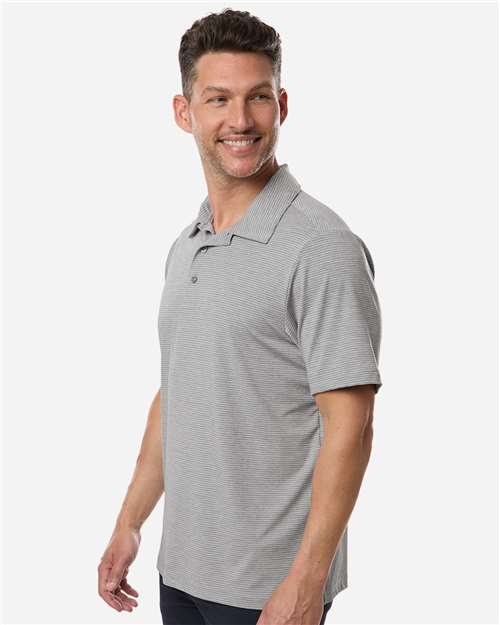 Team 365 Men's Relay Heathered Stripe Polo TT125