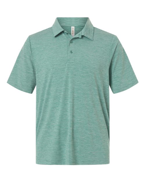 Team 365 Men's Relay Heathered Stripe Polo TT125