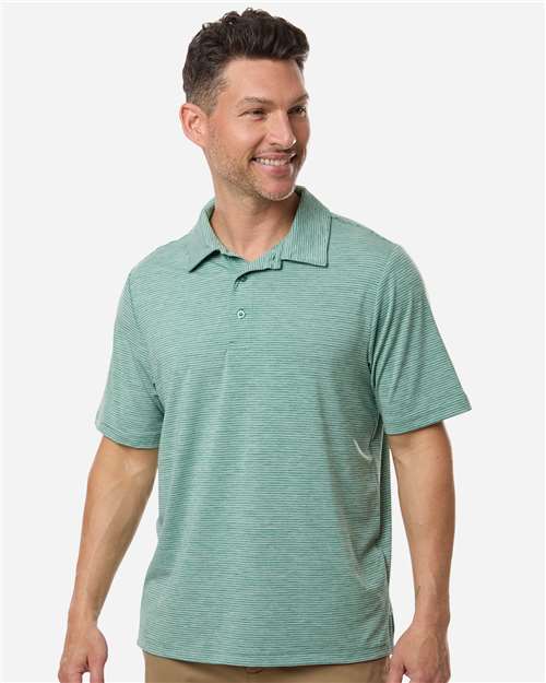 Team 365 Men's Relay Heathered Stripe Polo TT125