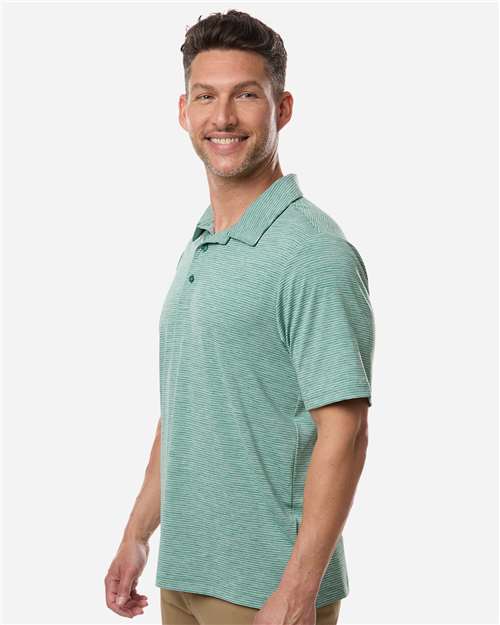 Team 365 Men's Relay Heathered Stripe Polo TT125