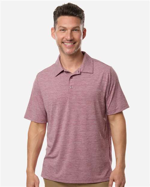 Team 365 Men's Relay Heathered Stripe Polo TT125