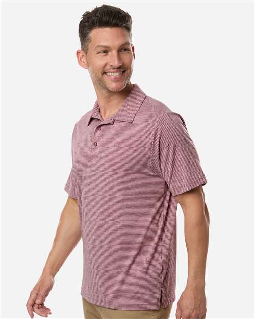 Team 365 Men's Relay Heathered Stripe Polo TT125