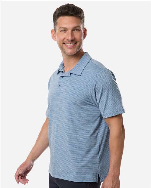 Team 365 Men's Relay Heathered Stripe Polo TT125
