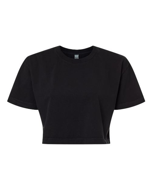 American Apparel Women's Heavyweight Cotton Garment-Dyed Boxy Cropped Tee 1302GD