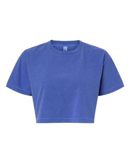 American Apparel Women's Heavyweight Cotton Garment-Dyed Boxy Cropped Tee 1302GD