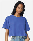 American Apparel Women's Heavyweight Cotton Garment-Dyed Boxy Cropped Tee 1302GD