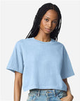 American Apparel Women's Heavyweight Cotton Garment-Dyed Boxy Cropped Tee 1302GD