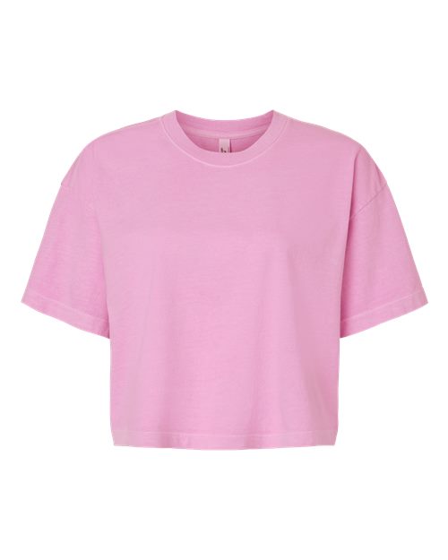 American Apparel Women's Heavyweight Cotton Garment-Dyed Boxy Cropped Tee 1302GD
