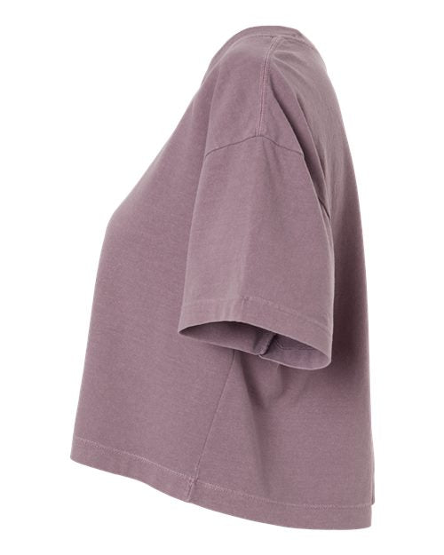 American Apparel Women's Heavyweight Cotton Garment-Dyed Boxy Cropped Tee 1302GD