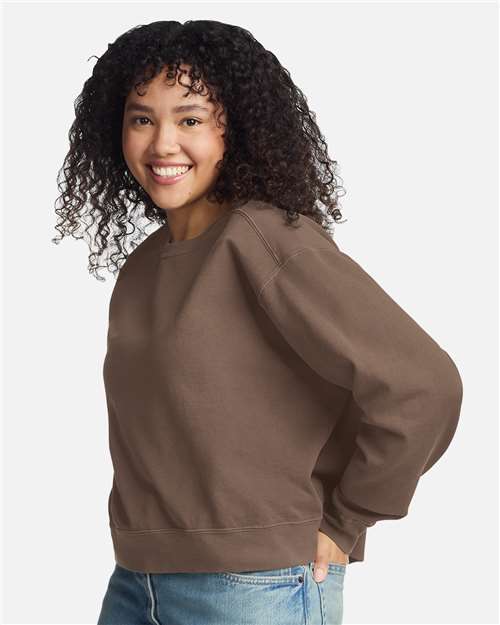 Comfort Colors Women's Garment-Dyed Mid-Length Crewneck Sweatshirt 1566L