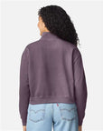 Comfort Colors Women's Garment-Dyed Mid-Length Quarter-Zip Sweatshirt 1580L