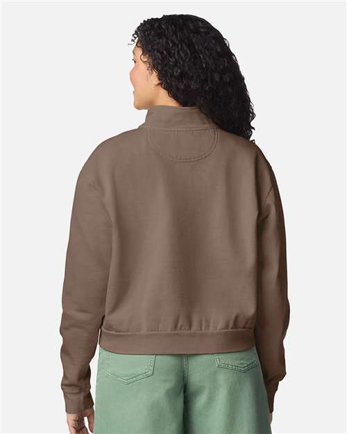 Comfort Colors Women's Garment-Dyed Mid-Length Quarter-Zip Sweatshirt 1580L
