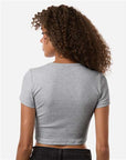 American Apparel Women's Baby Rib Cropped Tee BR210
