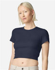 American Apparel Women's Baby Rib Cropped Tee BR210