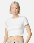 American Apparel Women's Baby Rib Cropped Tee BR210