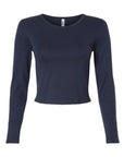 American Apparel Women's Baby Rib Long Sleeve Cropped Tee BR2107