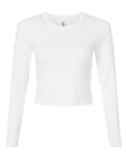 American Apparel Women's Baby Rib Long Sleeve Cropped Tee BR2107