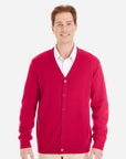 Harriton Men's Pilbloc™ V-Neck Button Cardigan Sweater M425