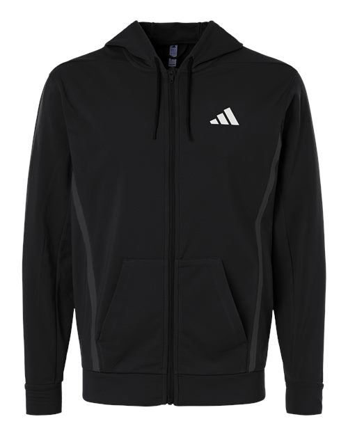 Adidas Men's Game & Go Fleece Full-Zip Hooded Sweatshirt AT208