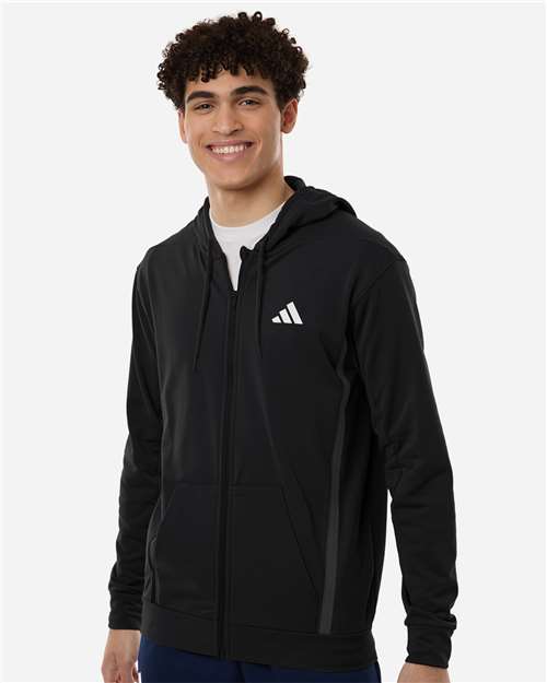Adidas Men's Game &amp; Go Fleece Full-Zip Hooded Sweatshirt AT208