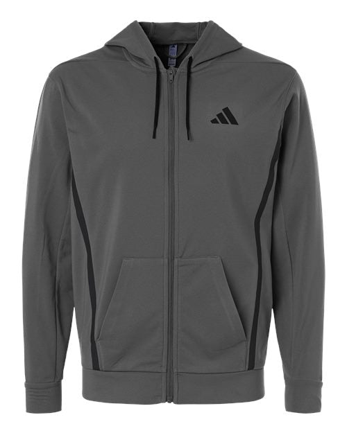 Adidas Men's Game &amp; Go Fleece Full-Zip Hooded Sweatshirt AT208
