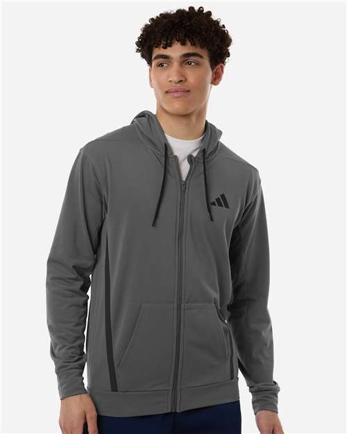 Adidas Men's Game &amp; Go Fleece Full-Zip Hooded Sweatshirt AT208