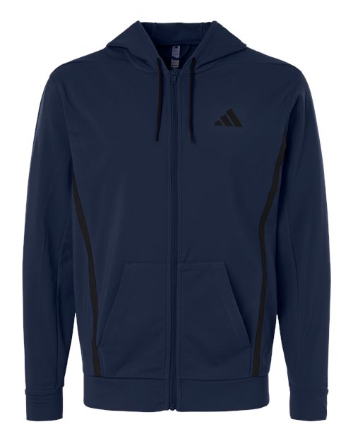 Adidas Men's Game &amp; Go Fleece Full-Zip Hooded Sweatshirt AT208