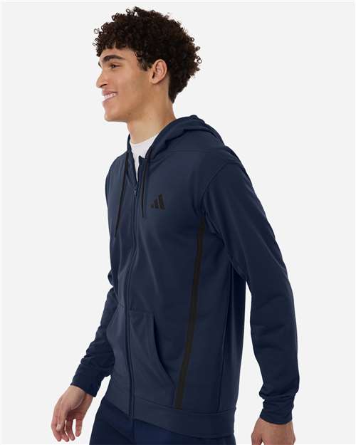 Adidas Men's Game &amp; Go Fleece Full-Zip Hooded Sweatshirt AT208
